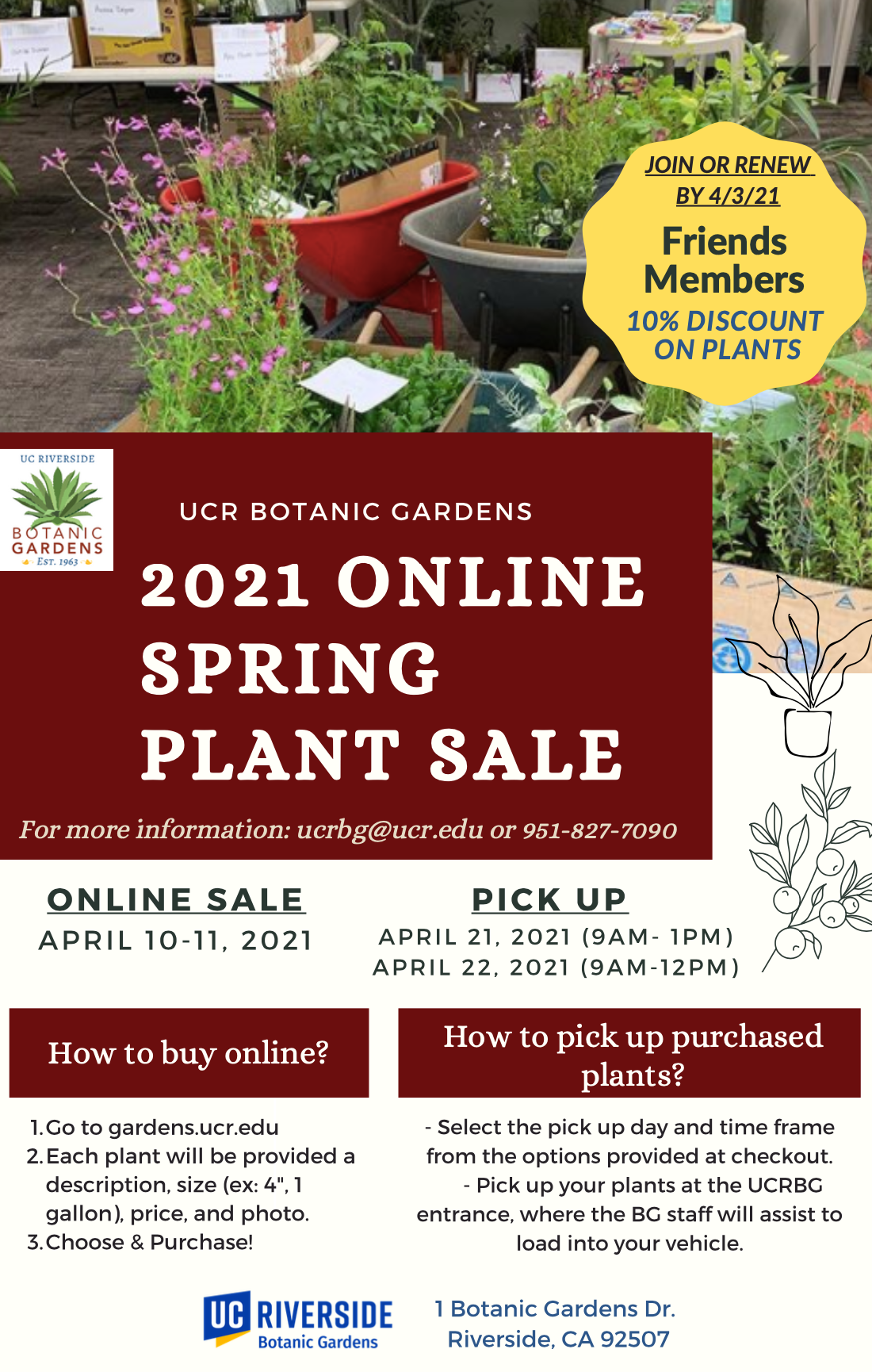 Spring Online Plant Sale UCR Botanic Gardens